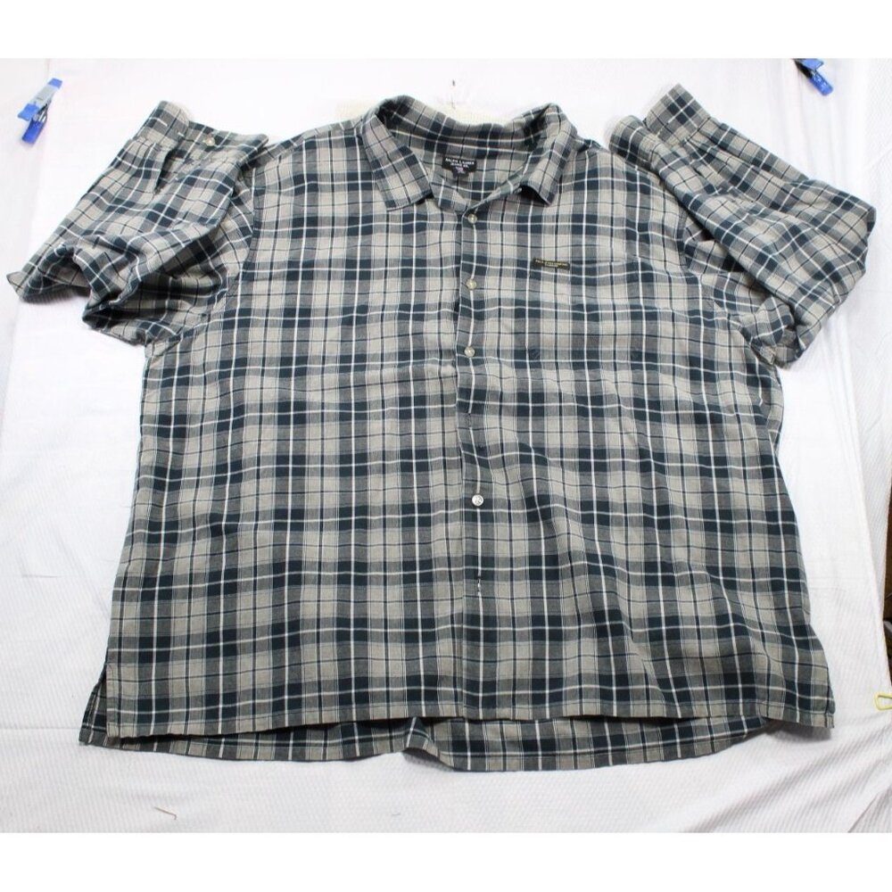 Ralph Lauren Polo Jeans Co. Mens 4XL Plaid Button-Down Shirt Cotton Black/Beige